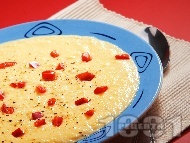 Рецепта Крем супа от царевица със заквасена сметана